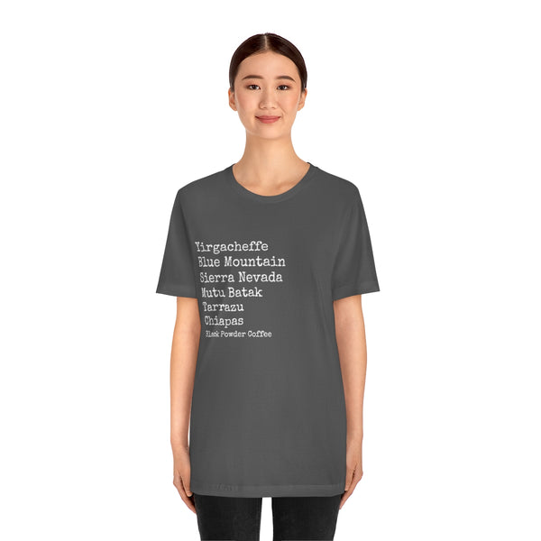 Coffee Region T-shirt | Black Powder Coffee