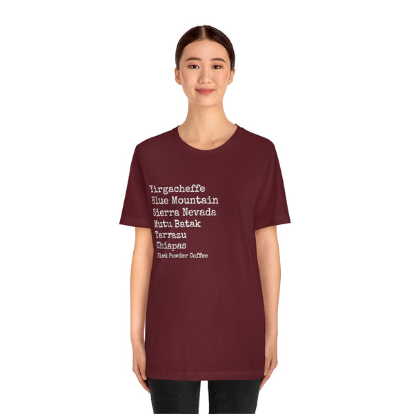 Coffee Region T-shirt | Black Powder Coffee