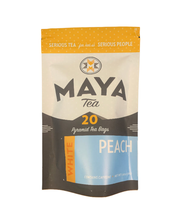 Peach  | Maya Tea | 20 Pyramid White Tea Bags