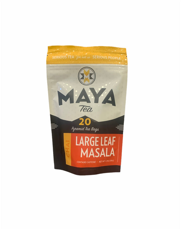Large Leaf Masala | Maya Tea | 20 Pyramid Chai Tea Bags