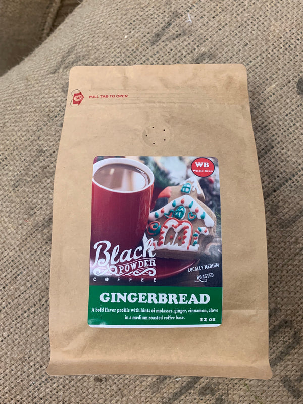 Black Powder Coffee Gingerbread flavored coffee