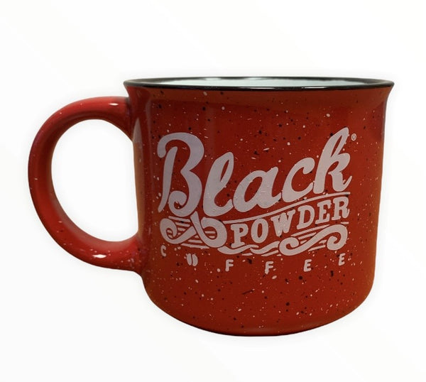 Red black powder coffee camp coffee mug